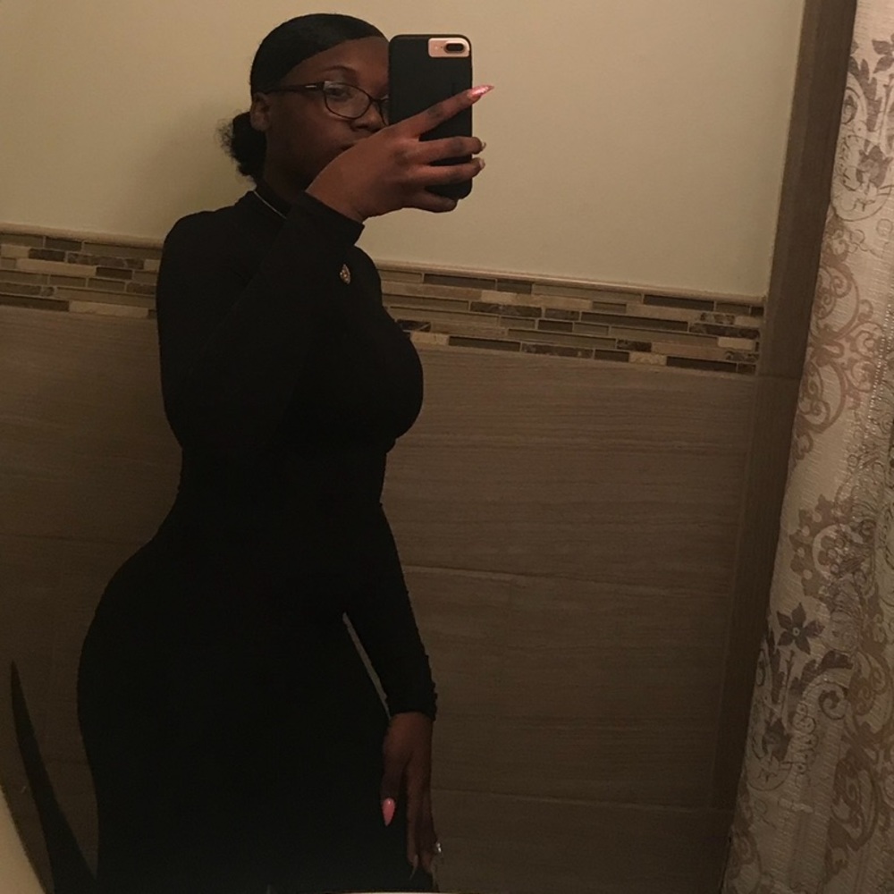 Frisky feline black jumpsuit, from fashion nova.